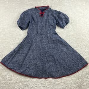 Unbranded mandarin collar fit and flare dress size small